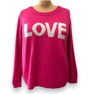 LANE BRYANT Crew-Neck Love Sweater, Size 18/20